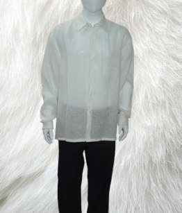 100% Linen Shirt Long Sleeves White