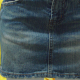 Lady's Jean Skirt with Side Embroider Front Close Up View